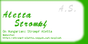 aletta strompf business card